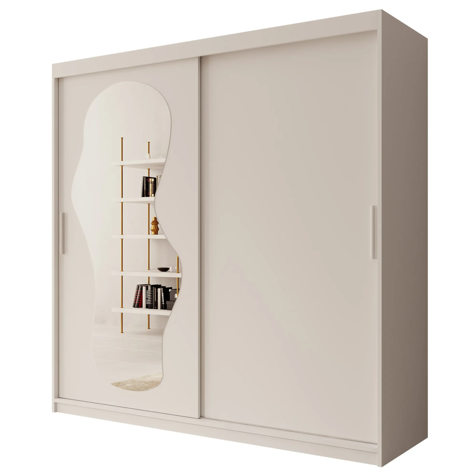 Ulysses - Kledingkast met schuifdeuren - Wit - 200x62x200 cm