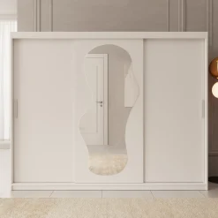 Ulysses - Kledingkast met schuifdeuren - Wit - 250x62x200 cm