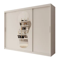 Ulysses - Kledingkast met schuifdeuren - Wit - 250x62x200 cm