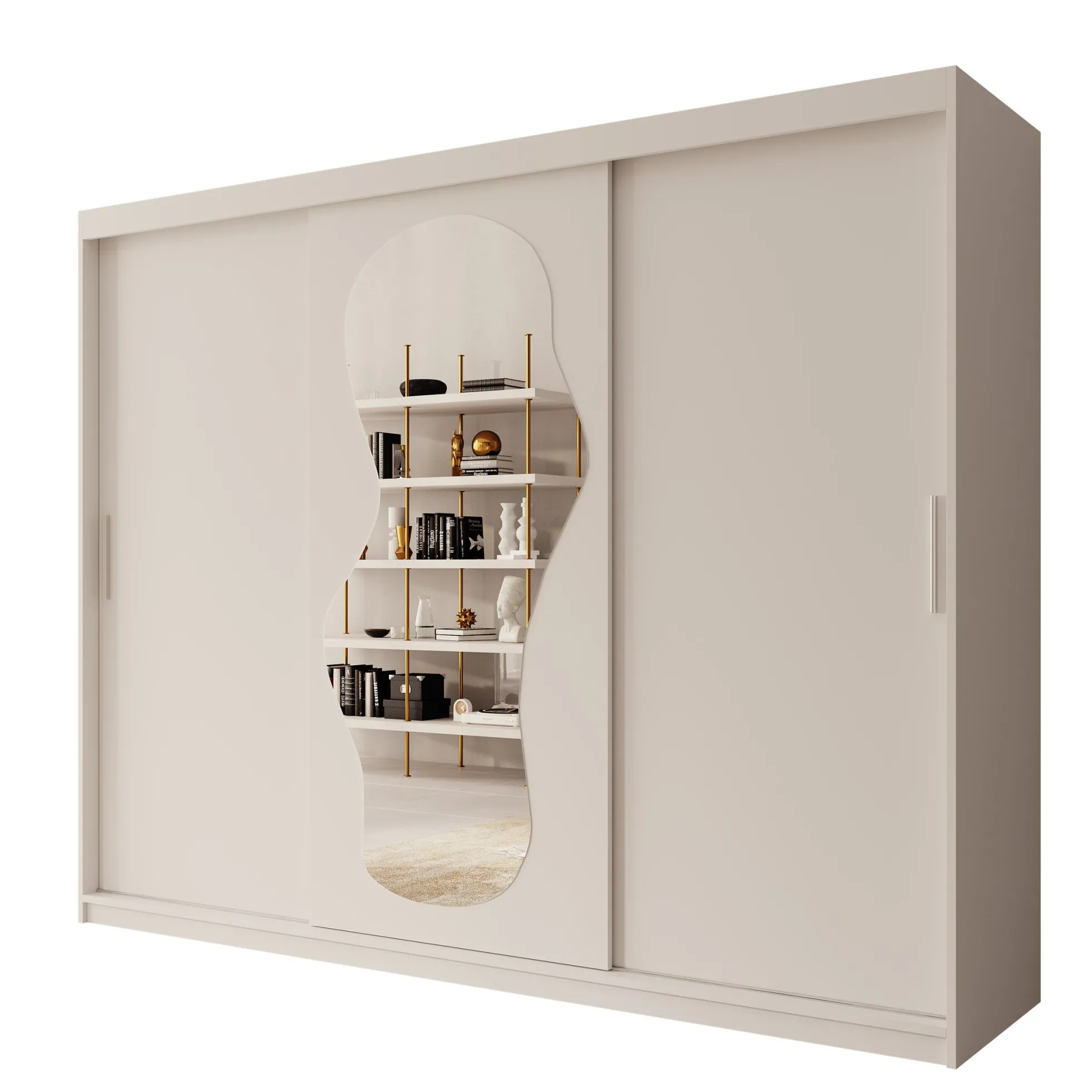 Ulysses - Kledingkast met schuifdeuren - Wit - 250x62x200 cm
