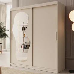 Ulysses - Kledingkast met schuifdeuren - Beige - 180x62x200 cm