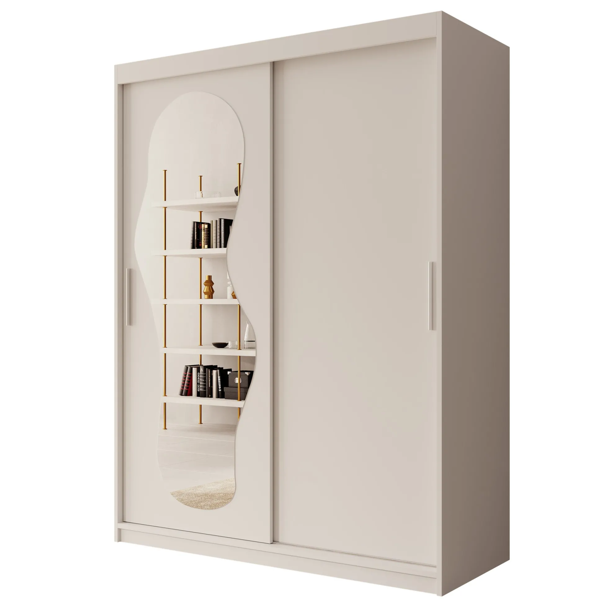 Ulysses - Kledingkast met schuifdeuren - Wit - 150x62x200 cm