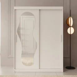 Ulysses - Kledingkast met schuifdeuren - Wit - 150x62x200 cm