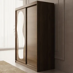 Ulysses - Kledingkast met schuifdeuren - Walnootpatroon - 150x62x200 c