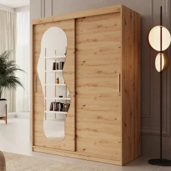 Ulysses - Kledingkast met schuifdeuren - Eiken - 150x62x200 cm