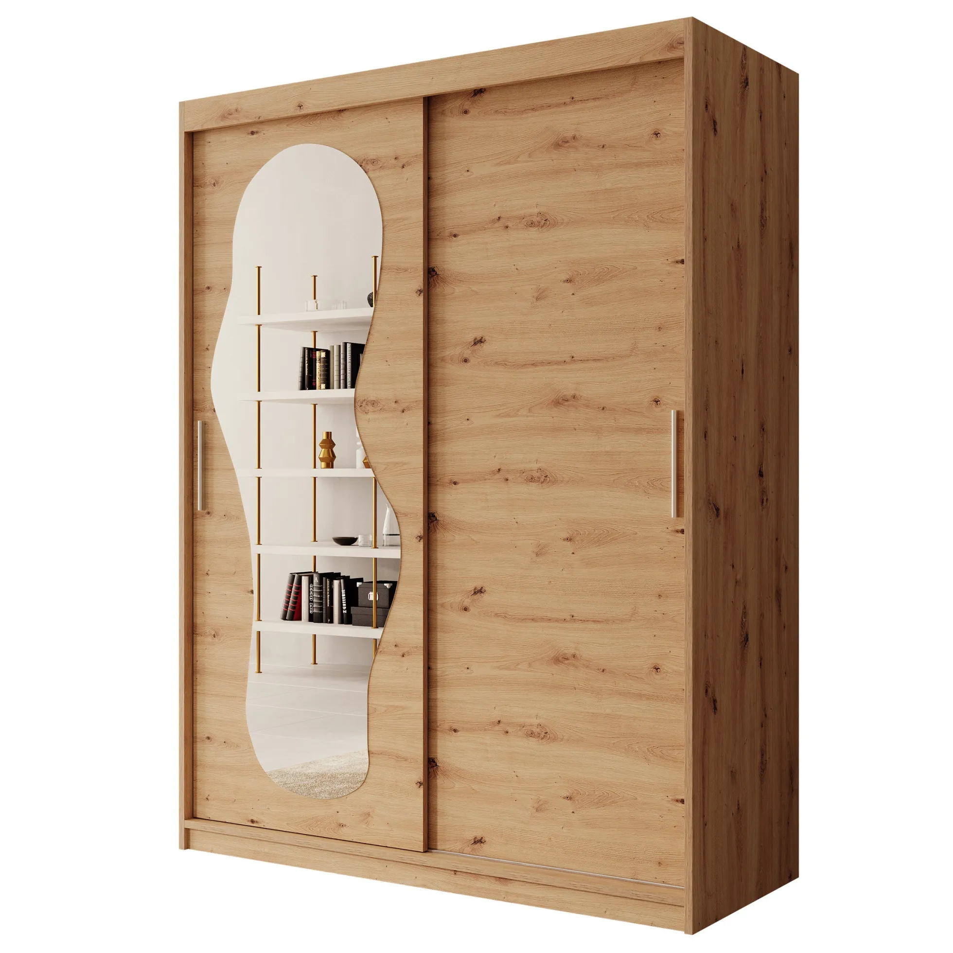 Ulysses - Kledingkast met schuifdeuren - Eiken - 150x62x200 cm