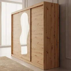 Ulysses - Kledingkast met schuifdeuren - Eiken - 250x62x200 cm