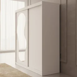 Ulysses - Kledingkast met schuifdeuren - Wit - 180x62x200 cm