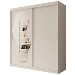 Ulysses - Kledingkast met schuifdeuren - Wit - 180x62x200 cm