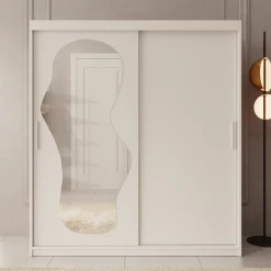 Ulysses - Kledingkast met schuifdeuren - Wit - 180x62x200 cm