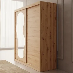 Ulysses - Kledingkast met schuifdeuren - Eiken - 180x62x200 cm