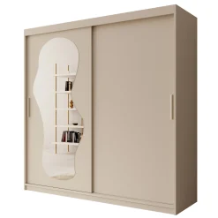 Ulysses - Kledingkast met schuifdeuren - Beige - 200x62x200 cm