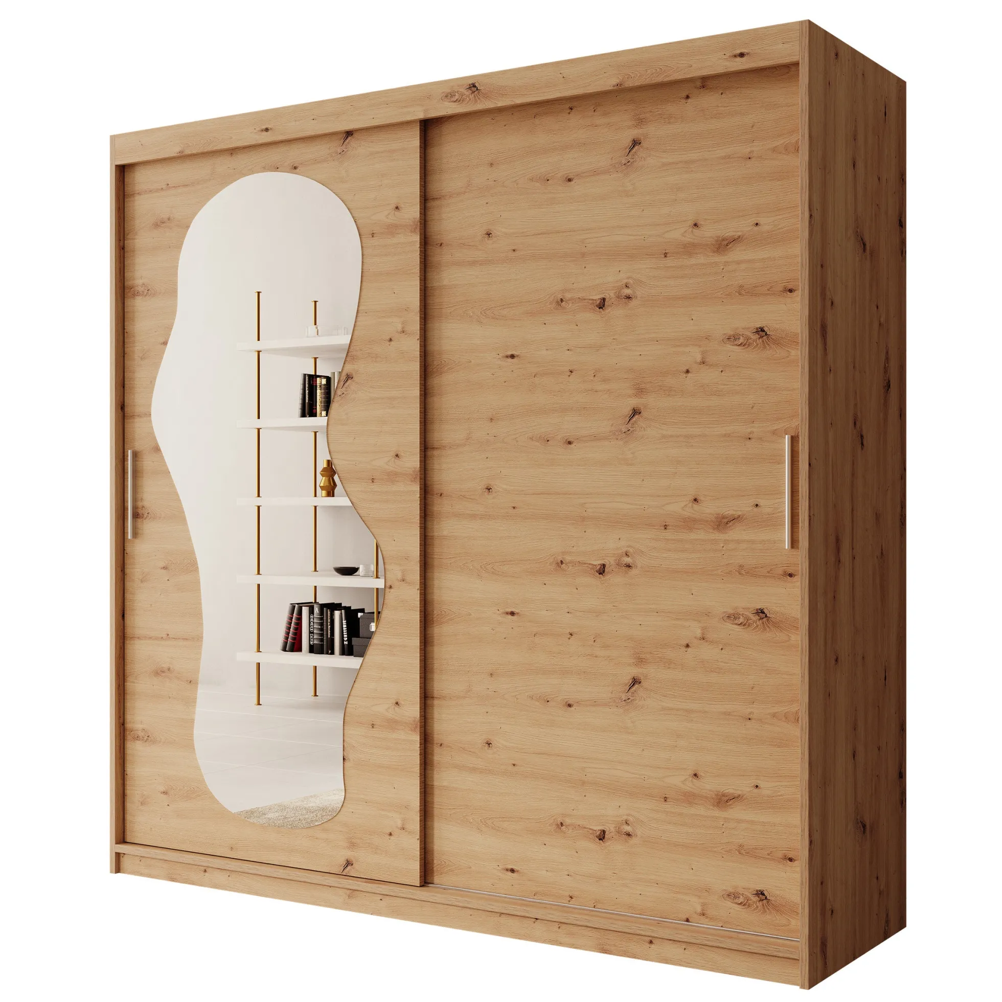 Ulysses - Kledingkast met schuifdeuren - Eiken - 200x62x200 cm