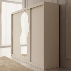 Ulysses - Kledingkast met schuifdeuren - Beige - 250x62x200 cm