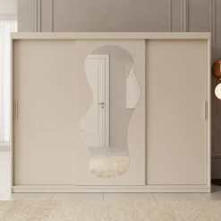 Ulysses - Kledingkast met schuifdeuren - Beige - 250x62x200 cm