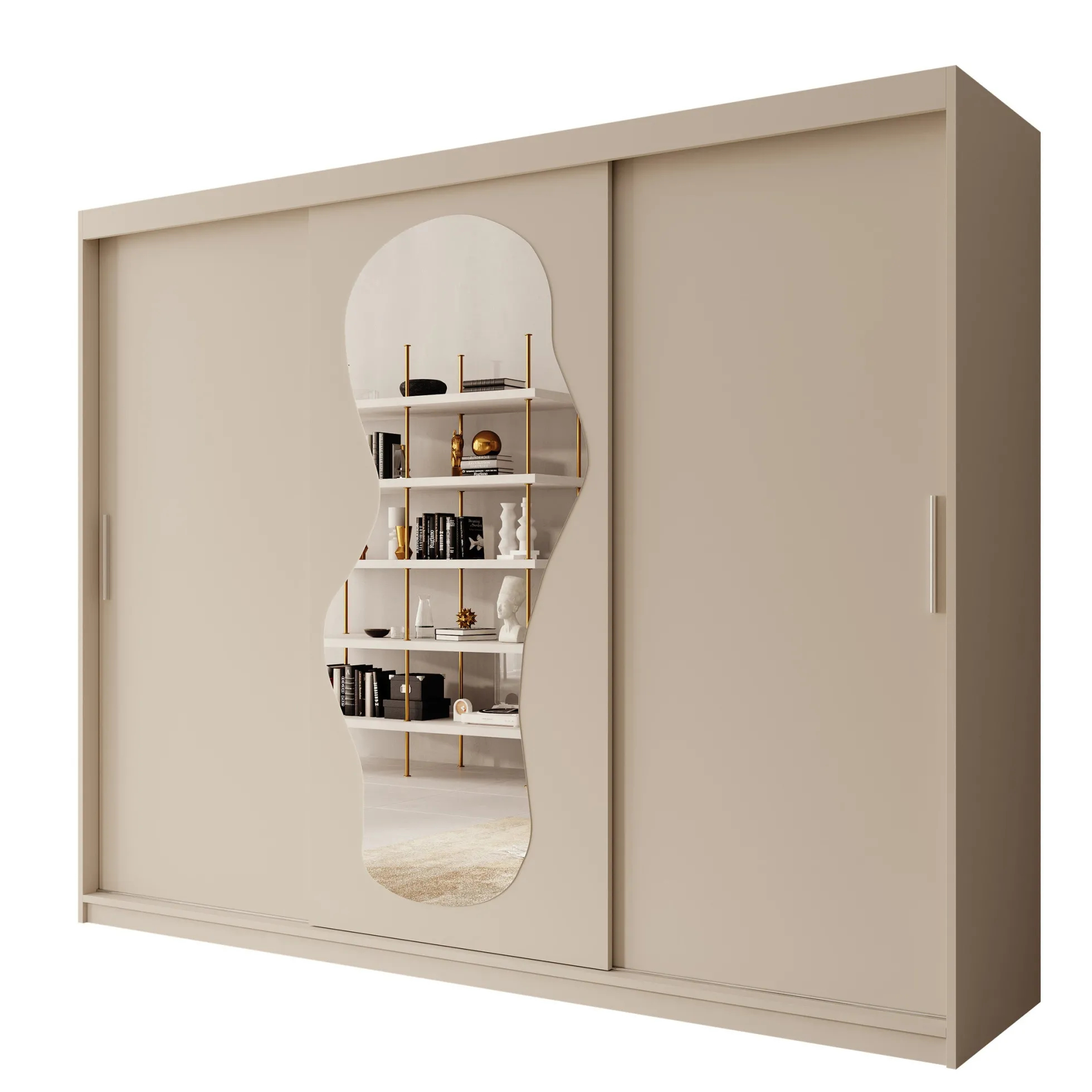 Ulysses - Kledingkast met schuifdeuren - Beige - 250x62x200 cm