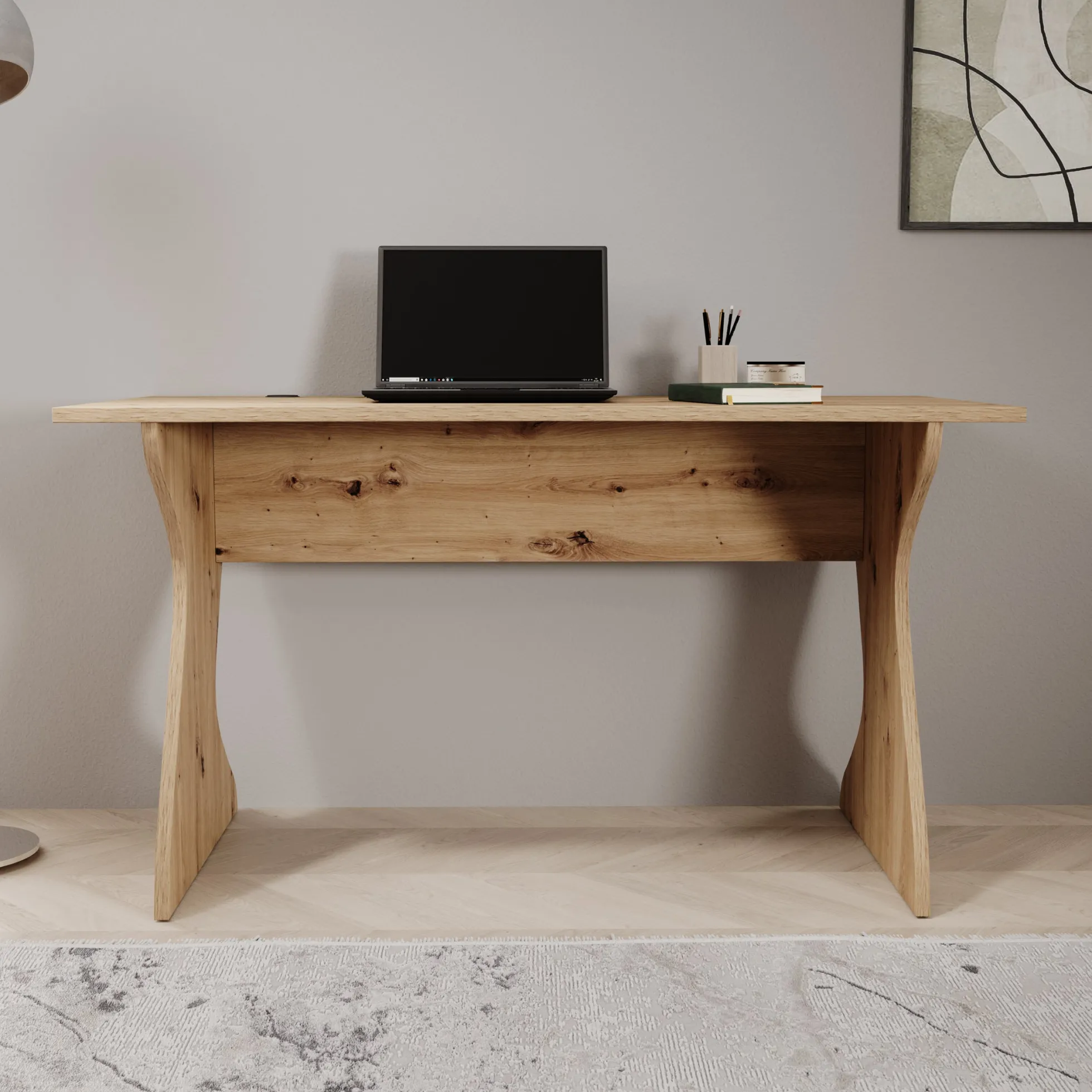 Unfold - Bureau - Eikenpatroon - 140x65x76 cm