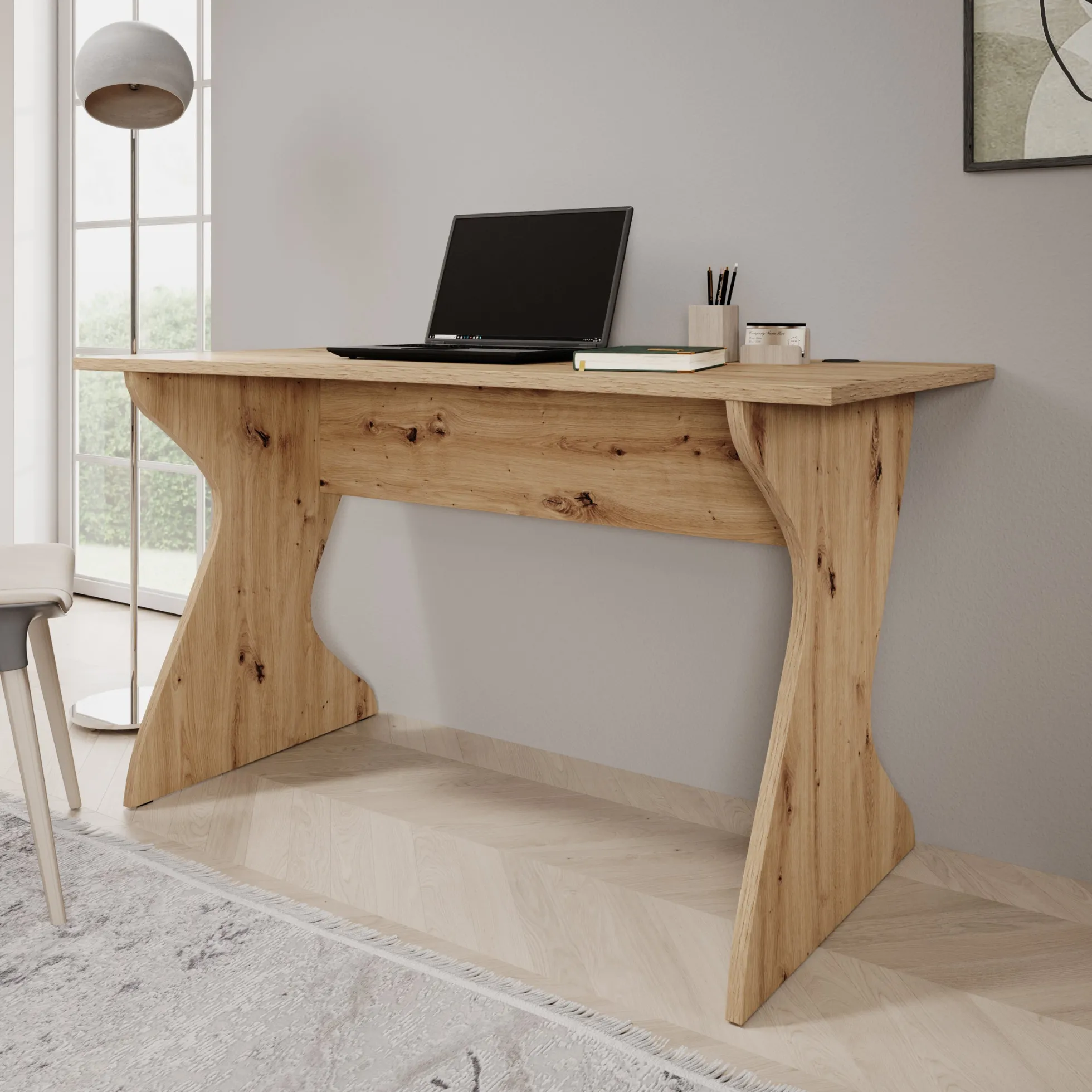Unfold - Bureau - Eikenpatroon - 140x65x76 cm