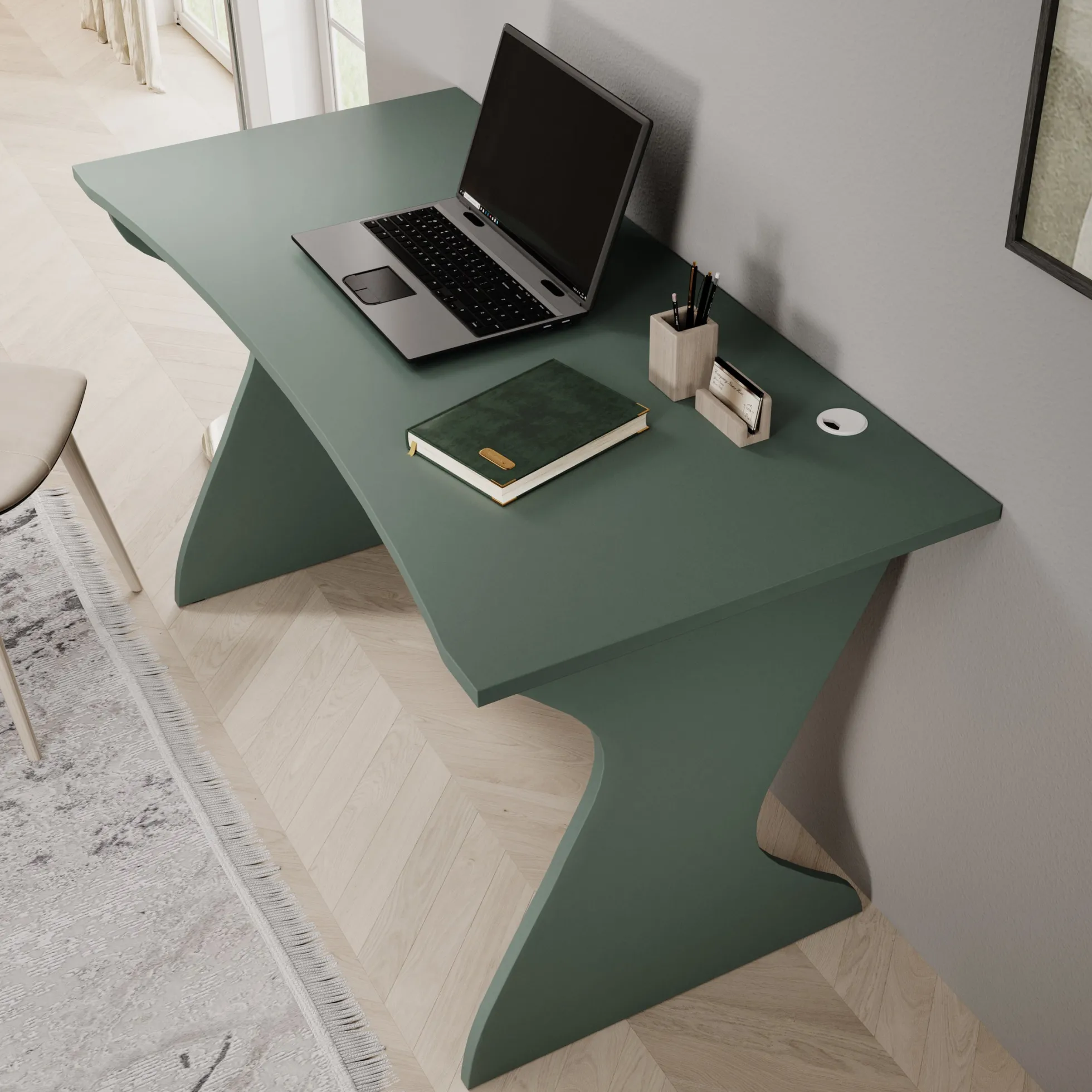 Unfold - Bureau - Groen - 140x65x76 cm