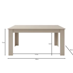 Uverta - Eetkamertafel - Licht eiken - 166x88x75 cm