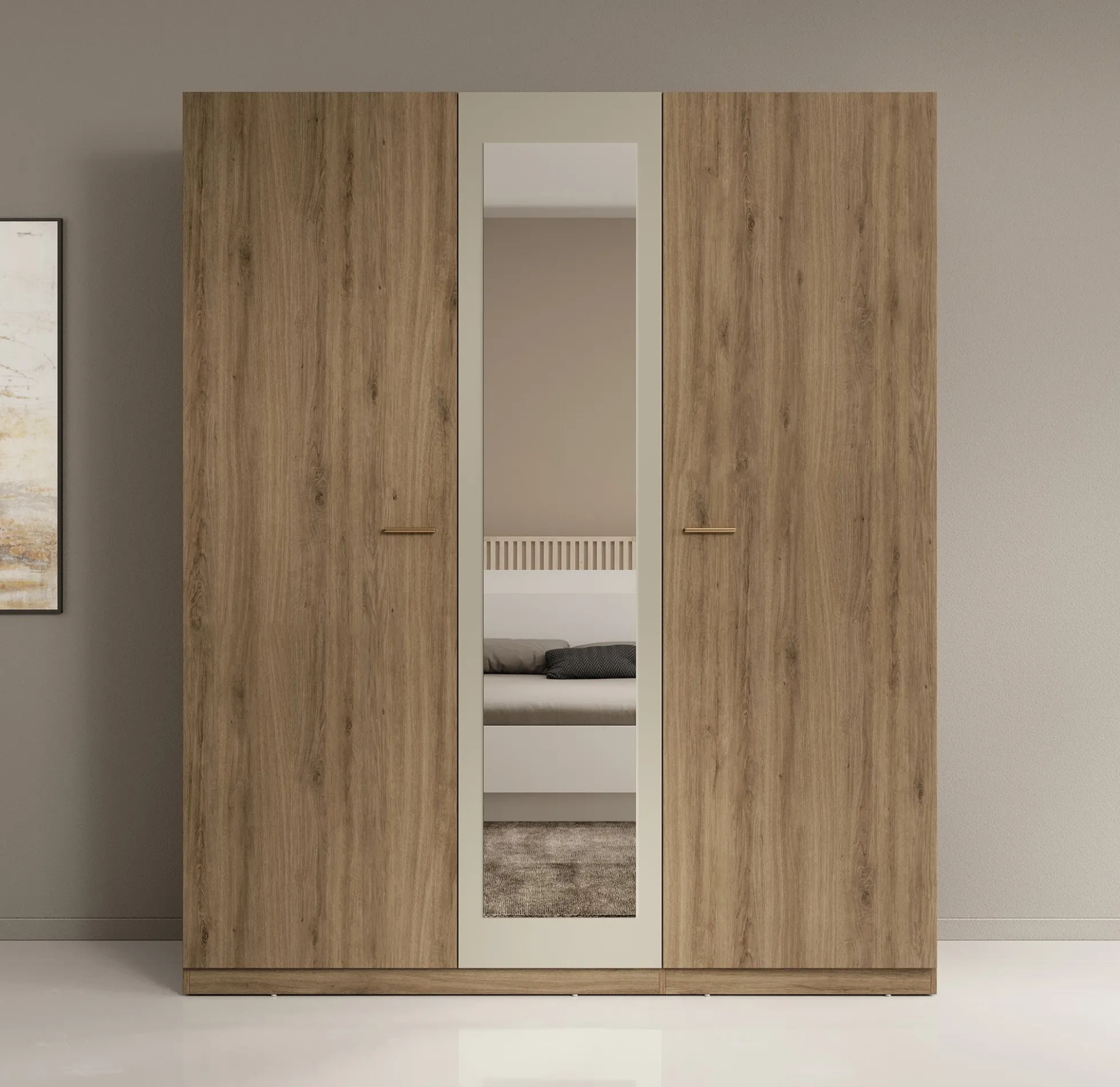 Valduz - Kledingkast 3-deurs - Eiken - 179x59x215 cm