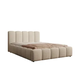 Valerio - Tweepersoonsbed - Teddystof beige - 140x200 cm