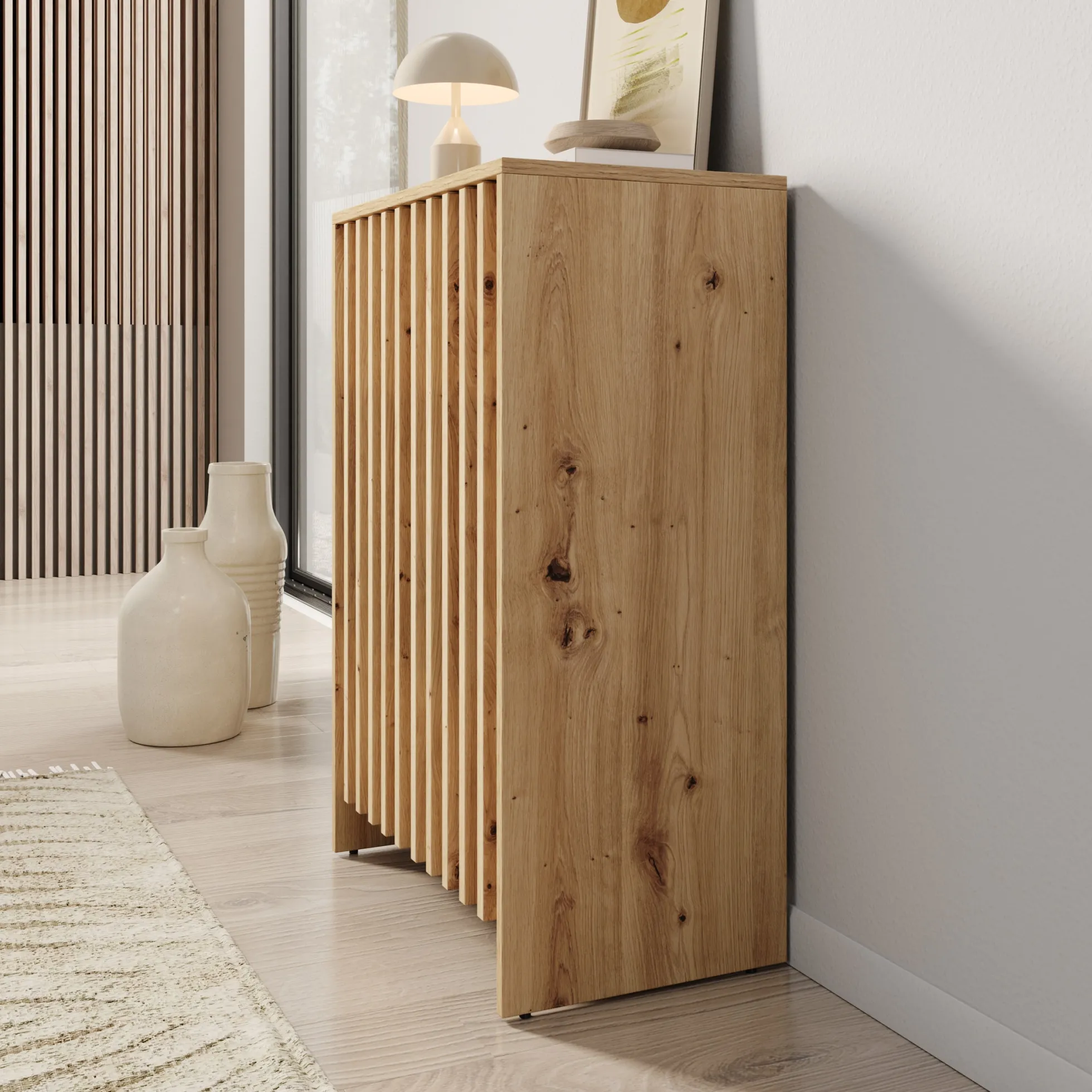 Vallée - Schoenenkast - Licht eikenpatroon - 60x34x87 cm