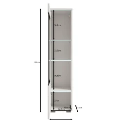 Variety - Vitrinekast met LED - Beige - 30x33x130 cm