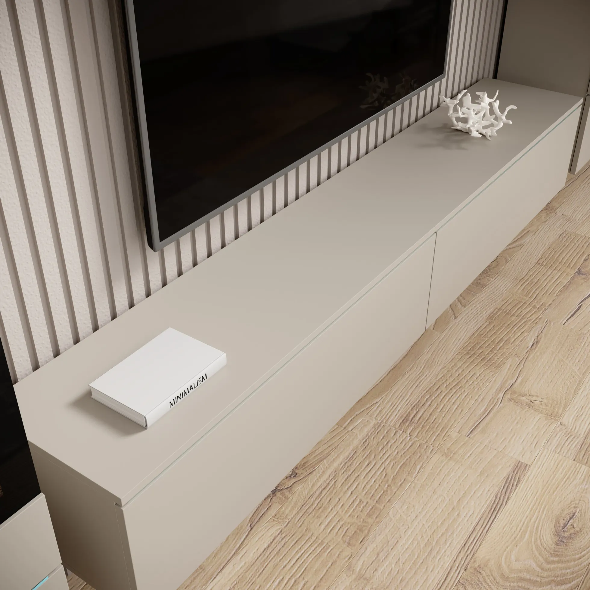 Variety - Wandmeubel - Beige - 180x33x132 cm