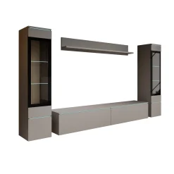 Variety - Wandmeubel - Grijs - 180x33x132 cm