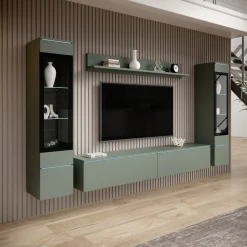 Variety - Wandmeubel - Groen - 180x33x132 cm