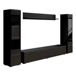 Variety - Wandmeubel - Zwart - 180x33x132 cm