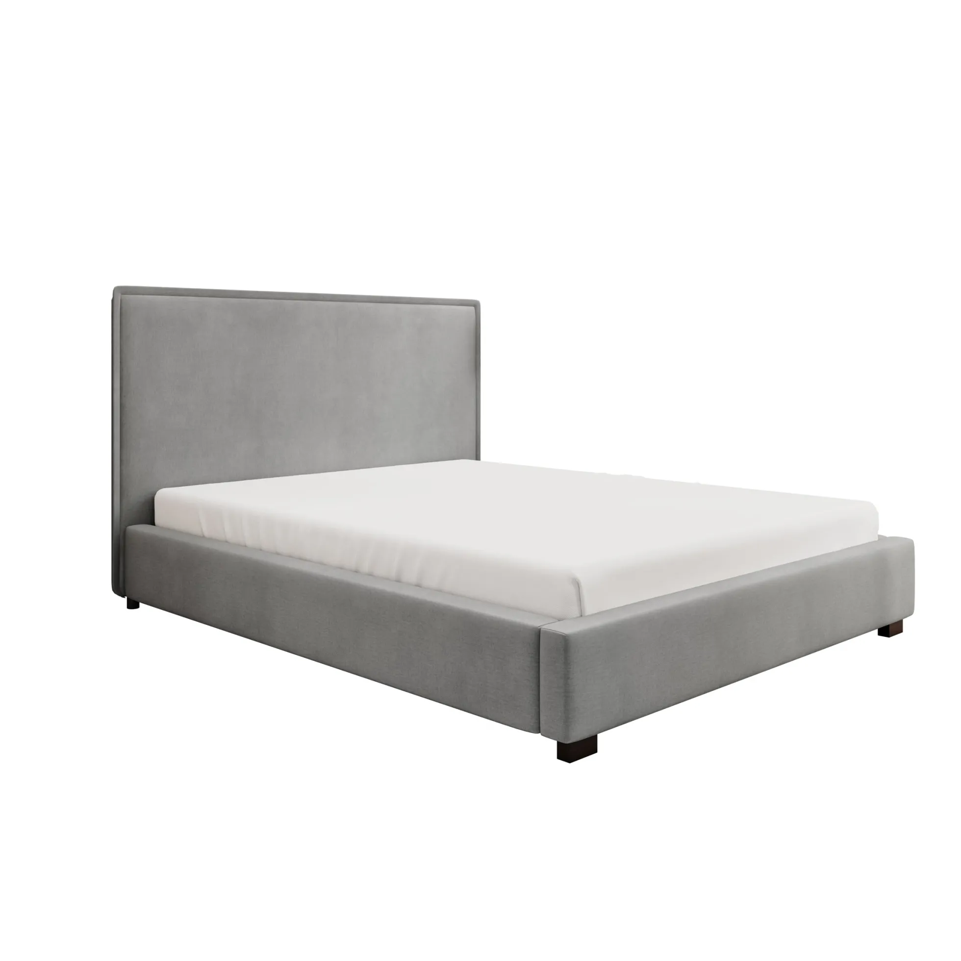 Veda - Tweepersoonsbed - Velvet grijs - 160x200 cm