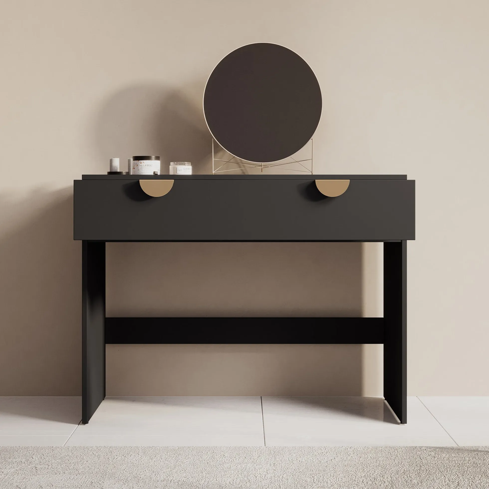 Veerle - Kaptafel - Zwart - 100x40 cm