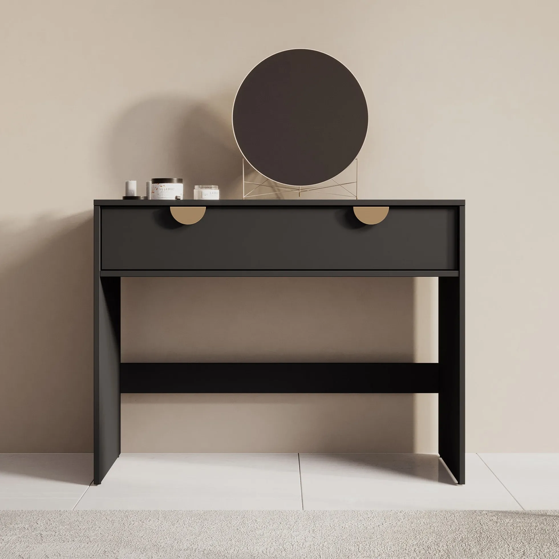 Veerle - Kaptafel - Zwart - 100x40 cm