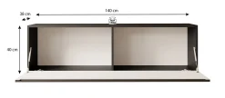 Venica - TV-Meubel - Mat zwart - 140 cm