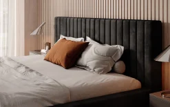 Ventum - Tweepersoonsbed - Velvet zwart - 180x200 cm