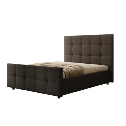 Verano - Tweepersoonsbed - Stof zwart - 140x200 cm