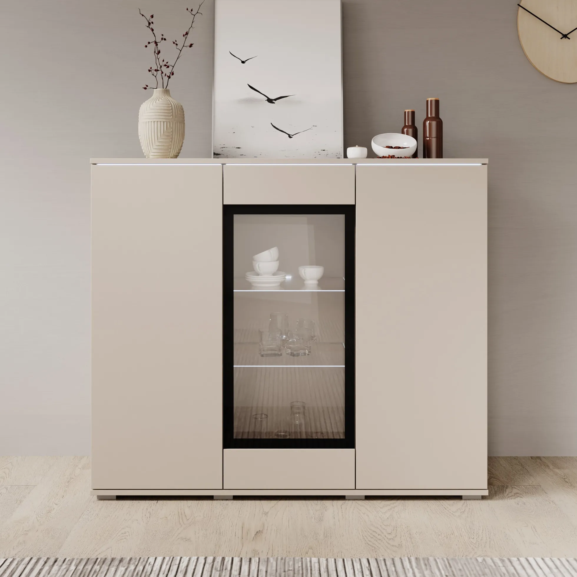 Verity 7 - Dressoir - Beige - 120x40x103 cm