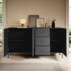 Vermont - Dressoir - Antraciet - 180x42x98 cm