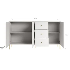 Vermont - Dressoir - Antraciet - 180x42x98 cm