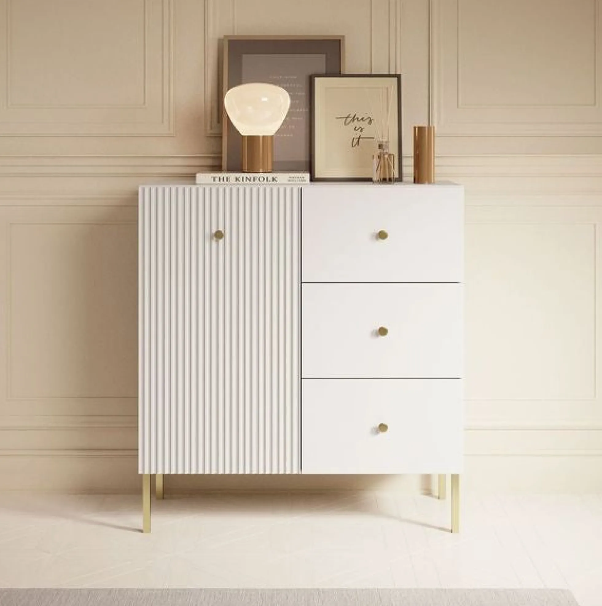 Vermont - Dressoir - Wit - 91x42x98 cm