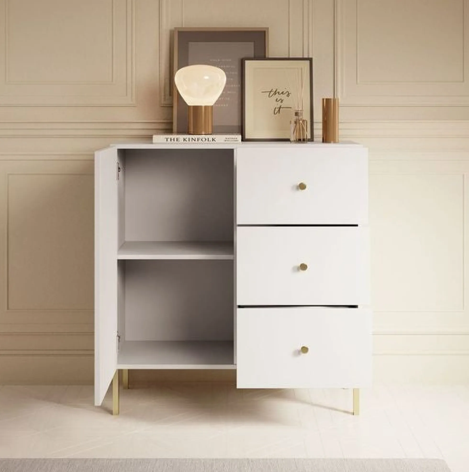 Vermont - Dressoir - Wit - 91x42x98 cm