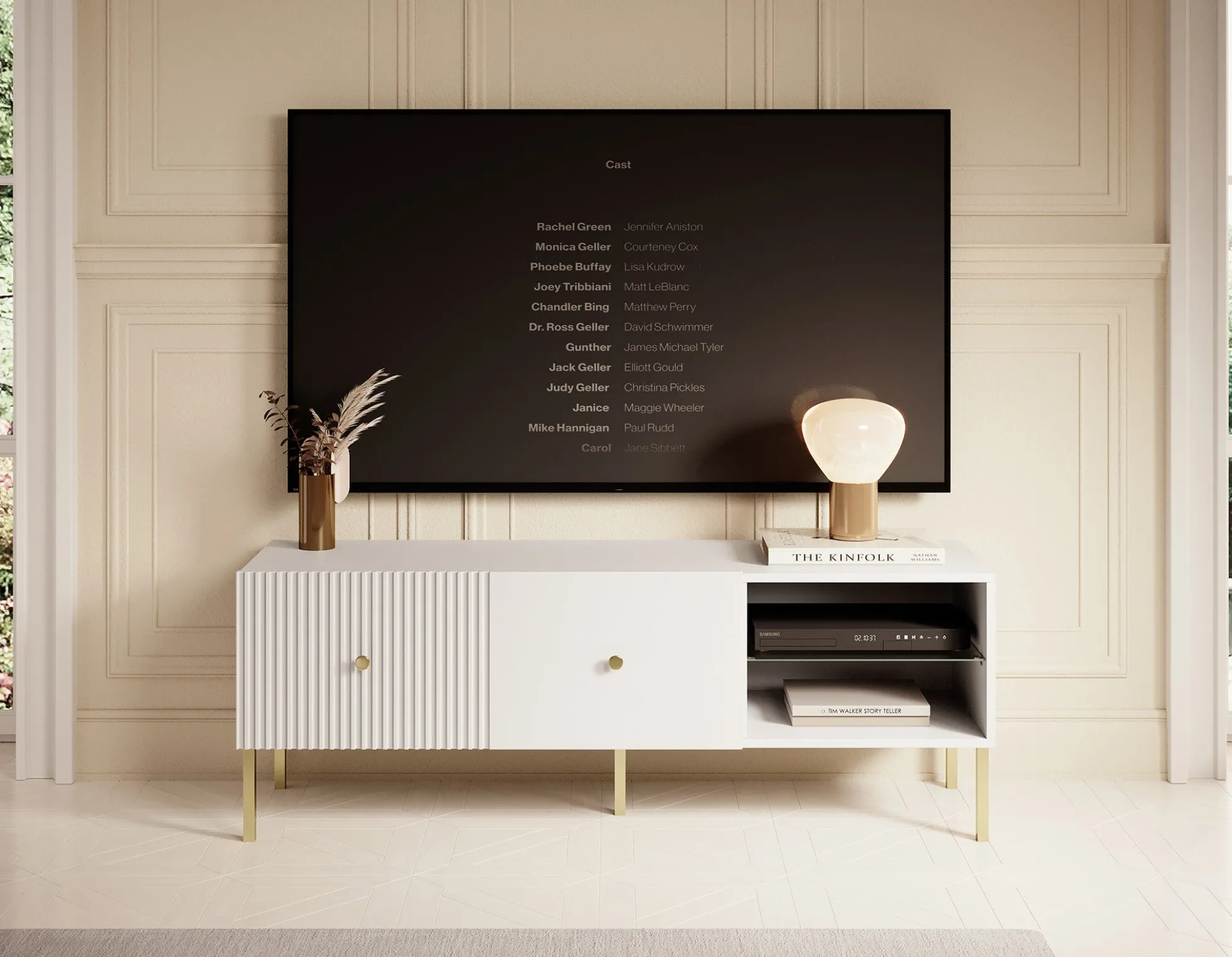 Vermont - TV-Meubel - Wit - 135x42x48cm