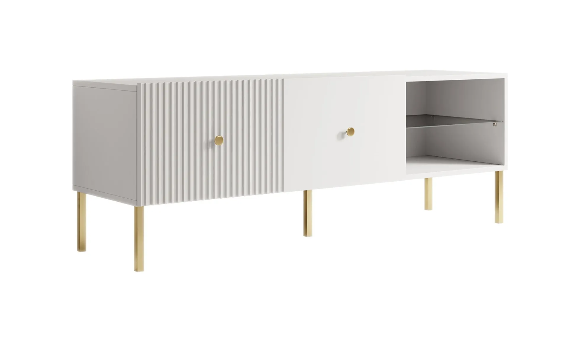 Vermont - TV-Meubel - Wit - 135x42x48cm