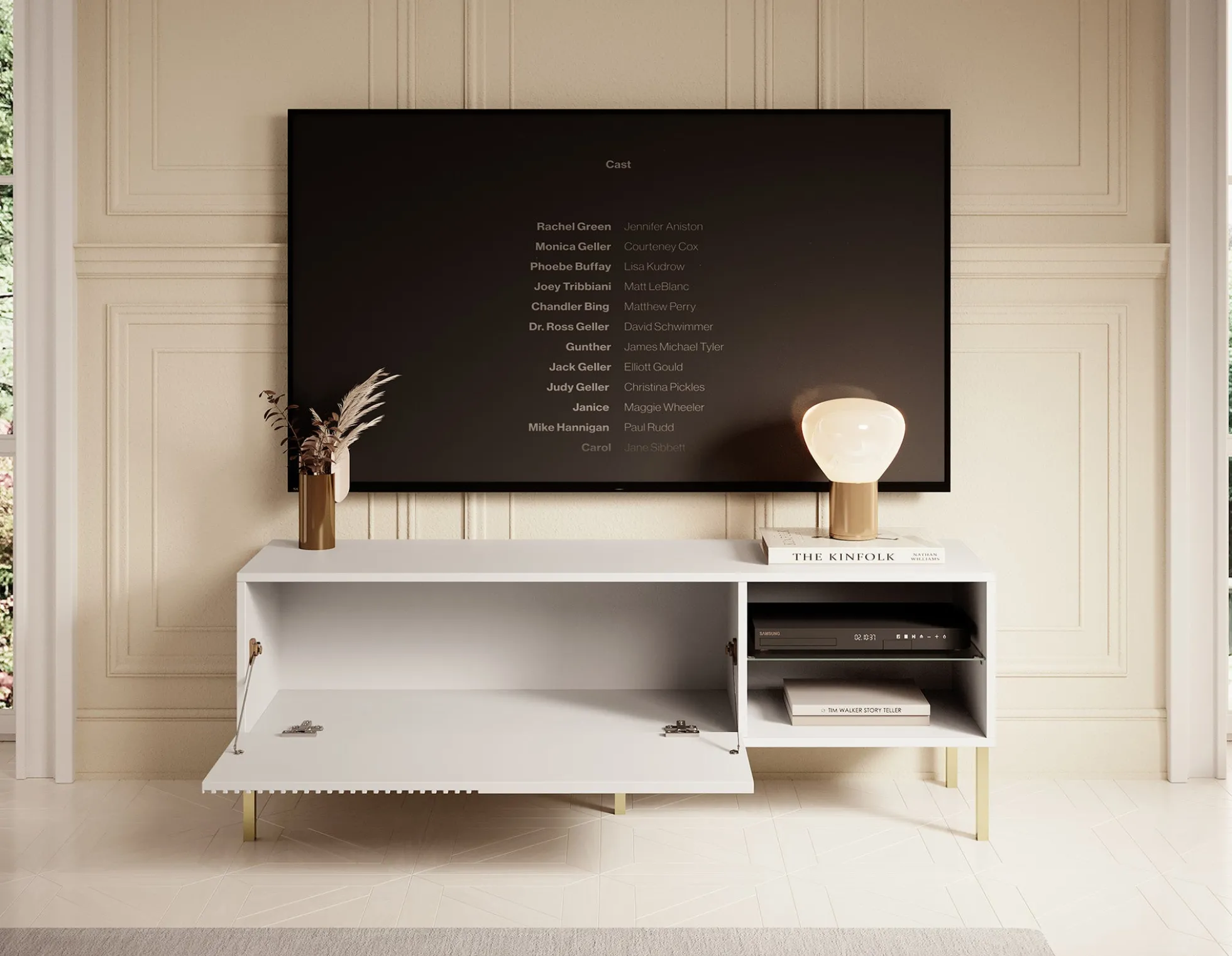 Vermont - TV-Meubel - Wit - 135x42x48cm