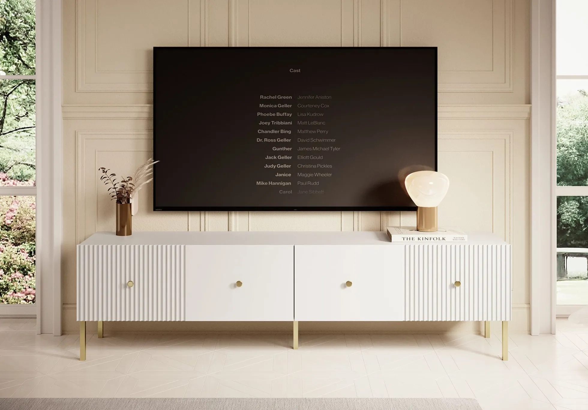 Vermont - TV-Meubel - Wit - 180x42x48cm