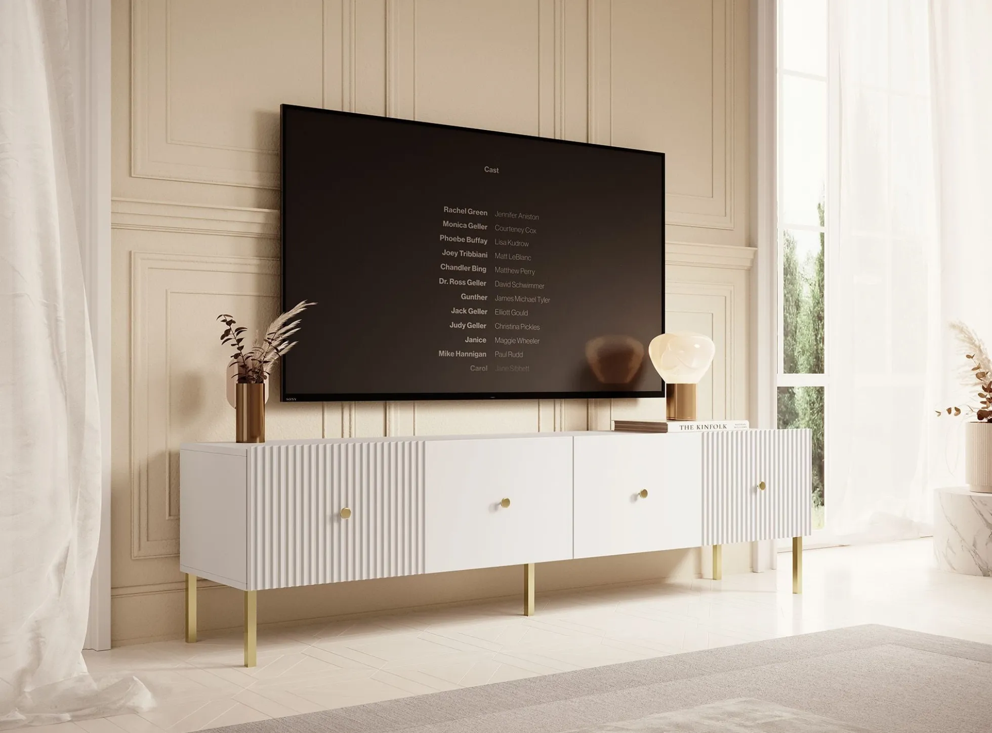 Vermont - TV-Meubel - Wit - 180x42x48cm