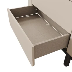 Vexon - Ladekast - Beige/Zwart - 96x45x78 cm