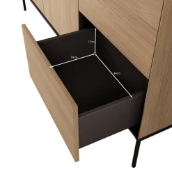 Vicious - Dressoir - Eiken - 167x41x85 cm